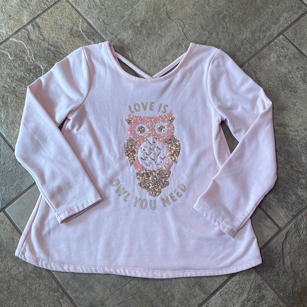 + BTWEEN + Sequin Owl Sweatshirt